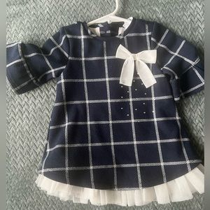 Fagottino Beautiful Plaid Dress with Bow
